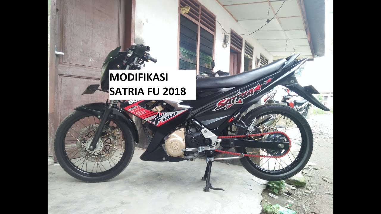 Modifikasi Satria F Hitam Merah