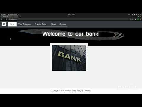 Basic Banking System #GRIPDEC20 #ReactJs #NodeJs