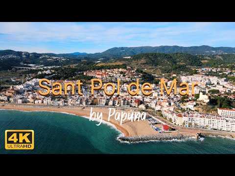 4K Drone Footage - Sant Pol de Mar, barcelona spain