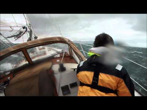 high wind sailing knockdown extreme squall intense heeling sailboat wet wild 11/11/11