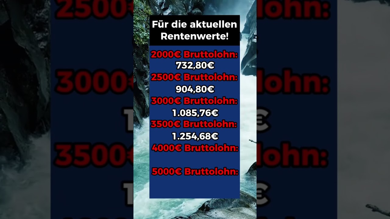 Nettorente nach 40 Jahren Arbeit!