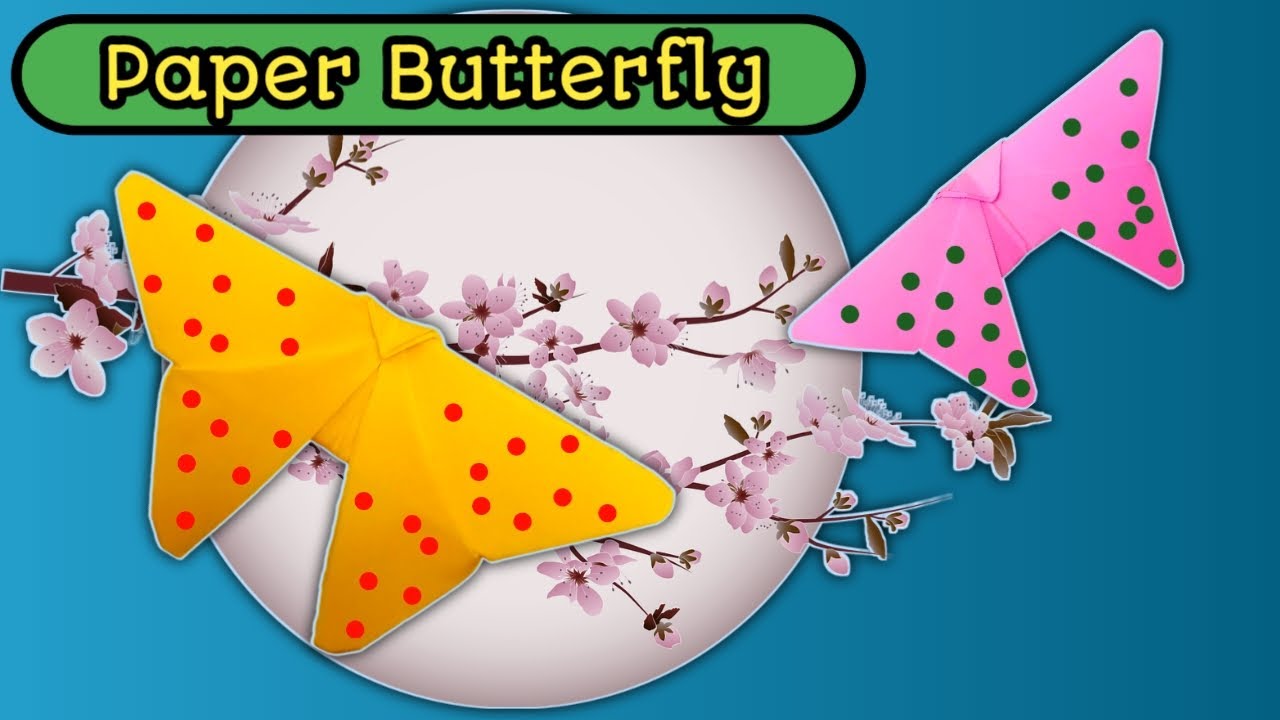 How to Fold a Paper Butterfly , Easy Paper butterfly YouTube
