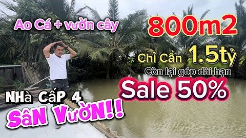 D0311 | ngộp ngân hàng giảm 50% bán gấp trả nợ Nhà Vườn Long An thổ cư hết đất có Ao Cá Vườn Cây