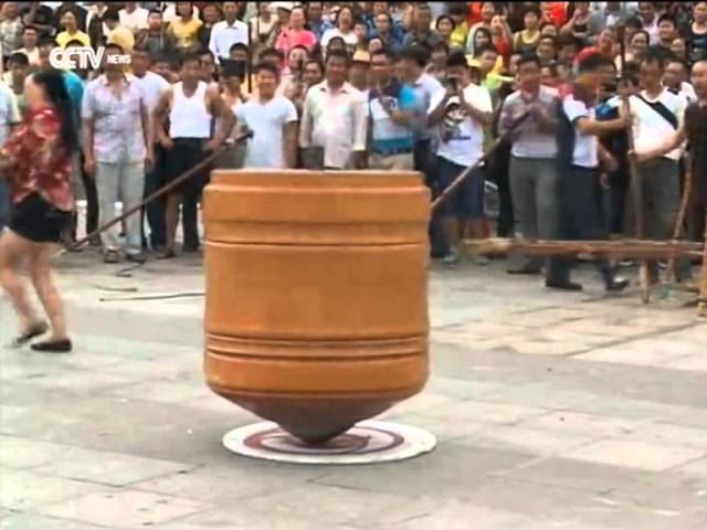 Record-breaking spinning top spun in 