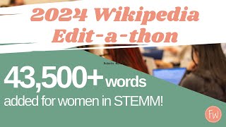 Franklin Women Wikipedia edit a thon - Sydney 2024