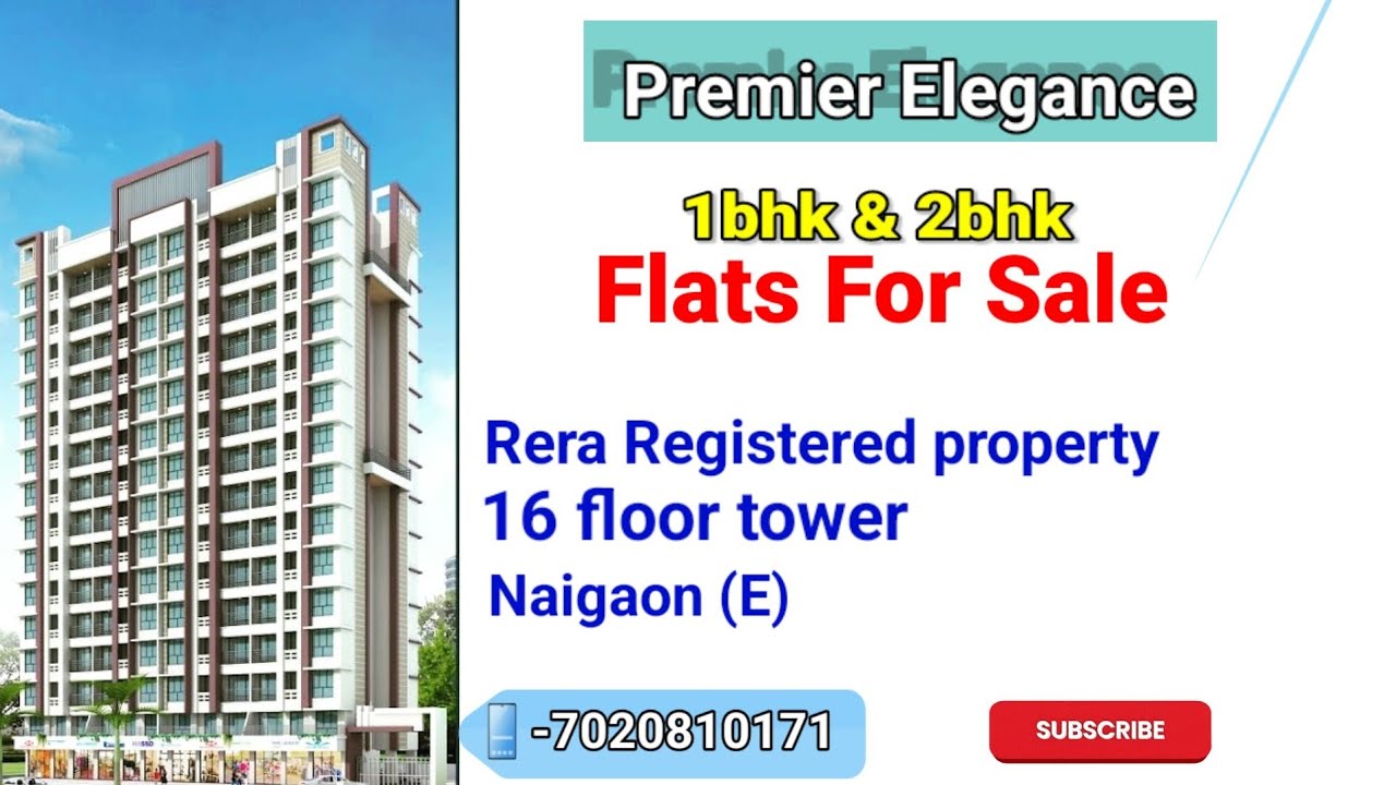 1bhk 2bhk flats for sale in Naigaon East Premier Elegance Rera registered ®️ YouTube