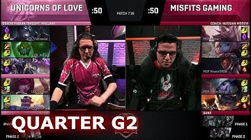 Misfits vs Unicorns of Love | Game 2 Quarter Finals S7 EU LCS Summer 2017 Play-Offs | MSF vs UOL G2