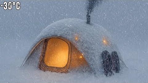 I Survived a Blizzard at -30°C Extreme Off Grid Winter Life