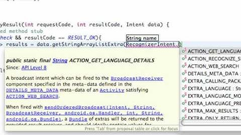 Android Application Development   186   Voice Recognition Result