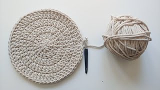Oszukany Słupek, Czyli Jak Zrobić Dywan Na Szydełku Ze Sznurka Bawełnianego Bez Szwu. Carpet Crochet