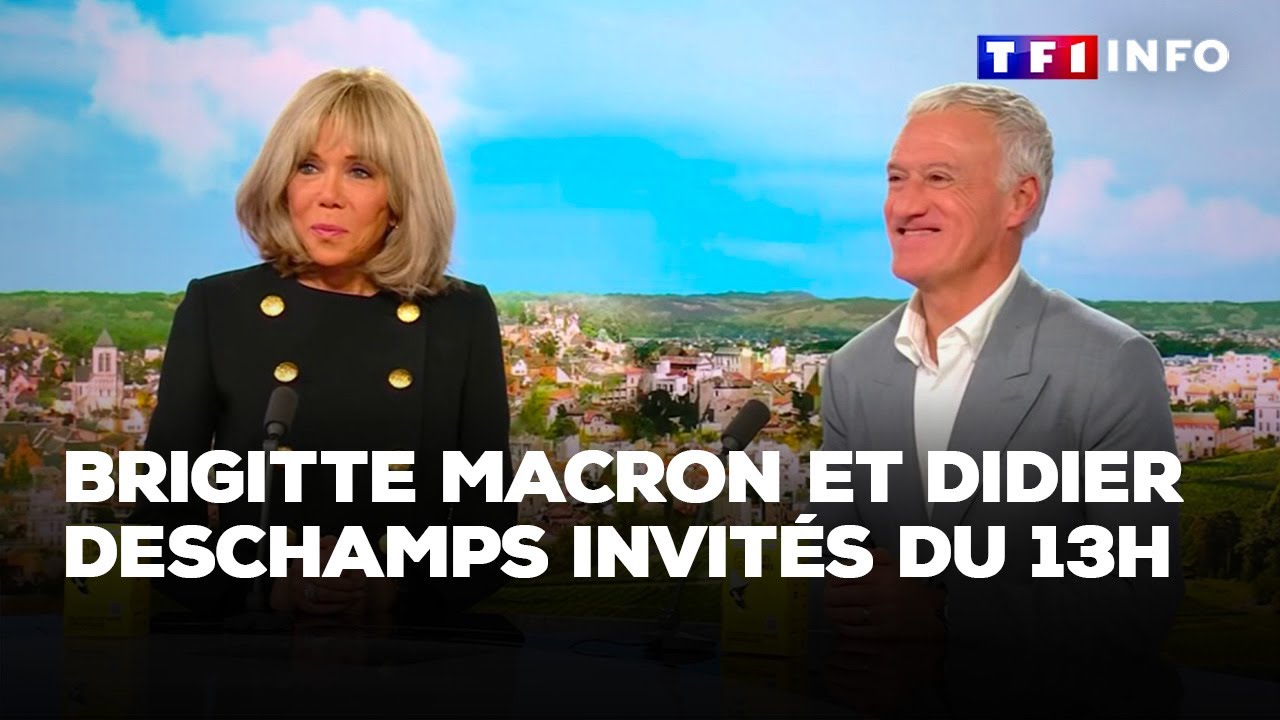 Pièces Jaunes : L'interview événement de Brigitte Macron et Didier Deschamps au 13H de TF1｜TF1 INFO