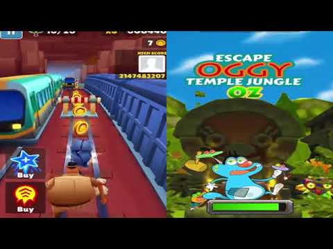 Subway Surfers Vs Escape Oggy Temple Run Gamez4KidzTV 