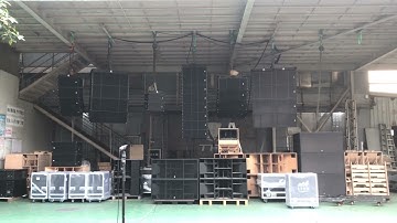Sound Check of TPA Kiva 920 dual 10” line array speaker and K218MK2 dual 18” subwoofer #linearray
