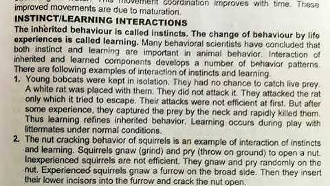 DEVELOPMENT OF BEHAVIOUR IN ANIMALS