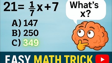Find the Value of X | Easy Math Trick Explained Step by Step