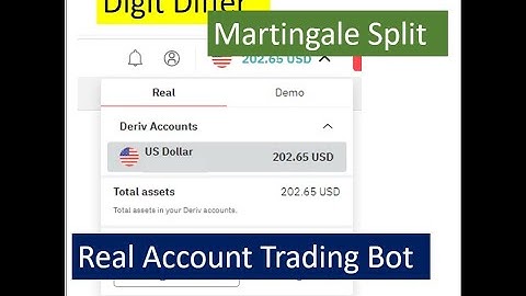 Real Account Trading Digit Differ Martingale Split Bot