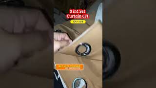 3 In1 Set Mochalightgraygraybrown Ring Curtain 6ft Sold Per Piece 8ring shopeetagtowin