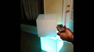 Led table lighted cube