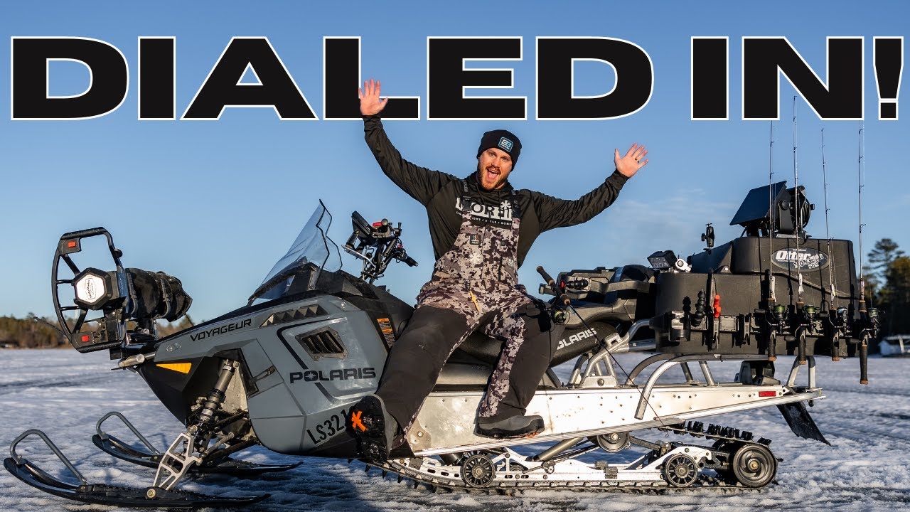 Run N' Gun Snowmobile Set Up W/ Livescope (Easy Ice Fishing Snowmobile