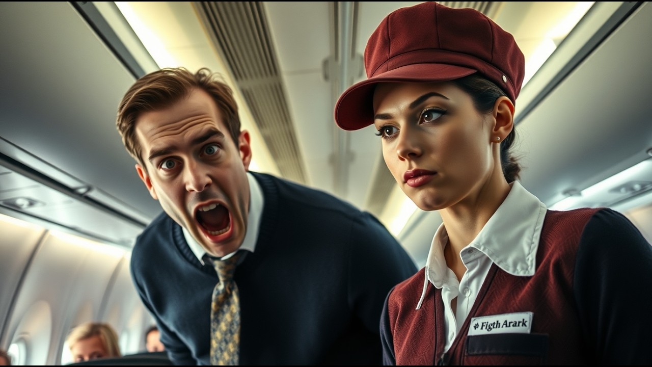 Reicher Mann greift Flugbegleiterin an – 30 Sekunden später fleht er um Gnade