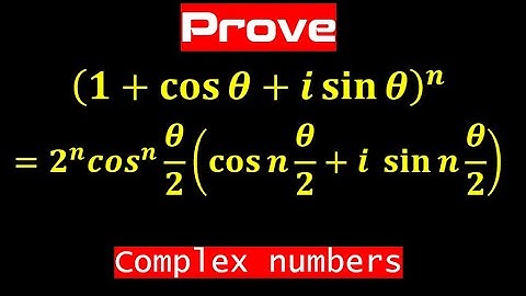 A nice proof in complex numbers using demoivres theorem