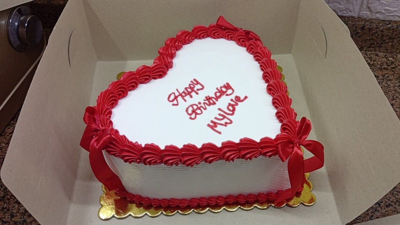 تزيين تورتة قلب مقاس 24⁉️ بدون قالب عملتها من صاج 30×50❗خليكي ديما مميزه في شغلك 