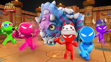 Stickman Party 1234 Player ALL UNLOCKED Funny MINIGAMES Gameplay Walkthrough ( android / ios )