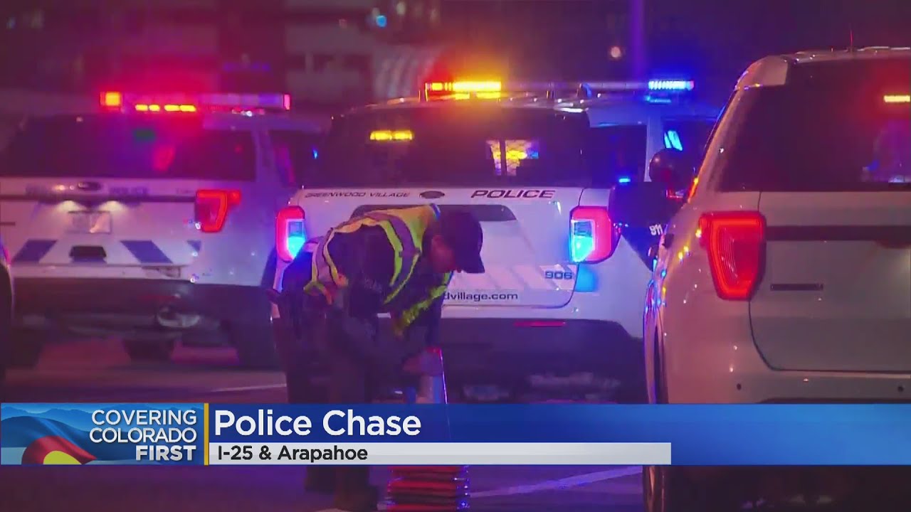 Denver Police Chase Ends On I-25 With Arrest Of Man, Woman - YouTube