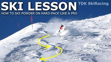 How to ski CHOPPED-UP powder on HARD-PACK