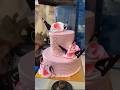 two tier flower 💐 cake design #cake #shortsfeed #youtubeshorts #shorts #viralshorts #trending
