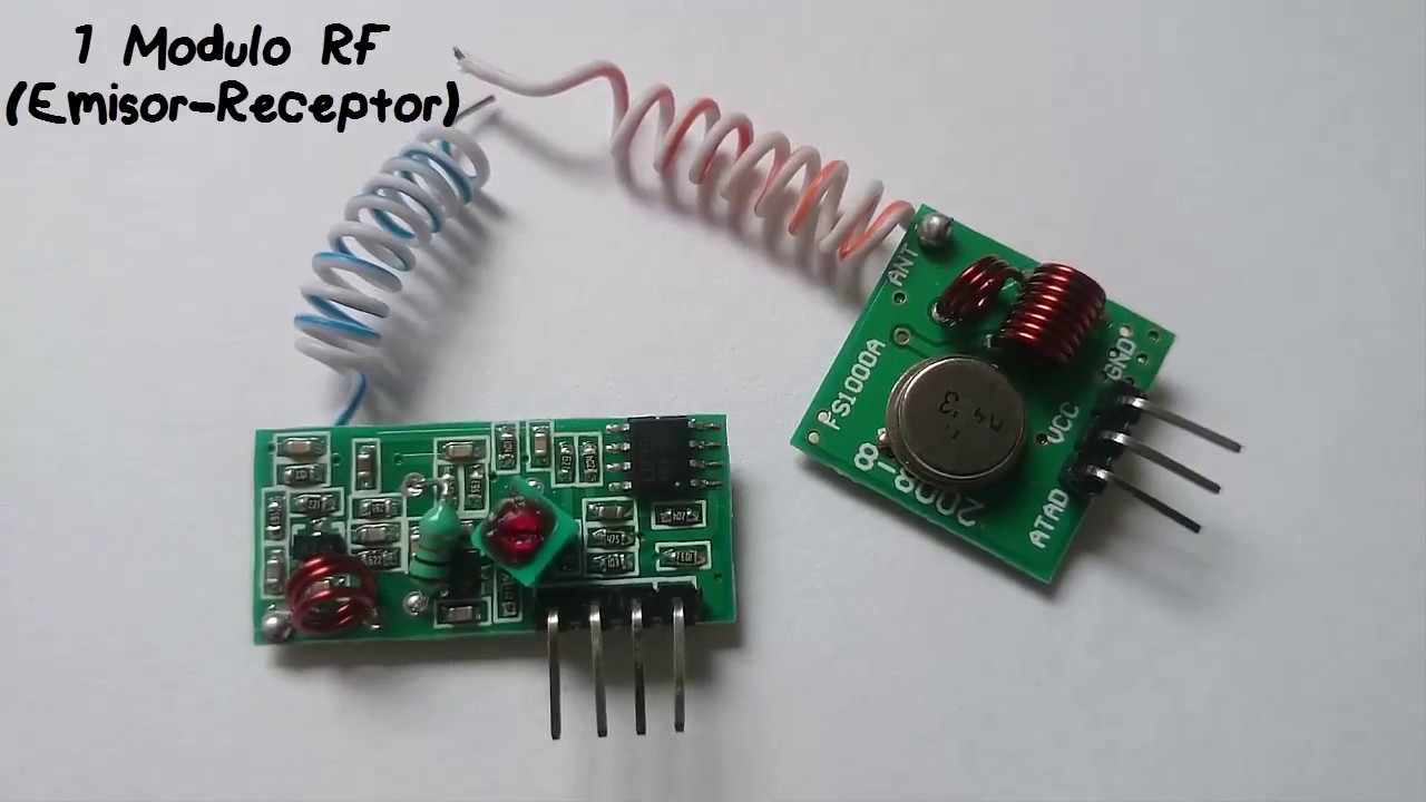 Circuito RF con modulos de 433Mhz - YouTube