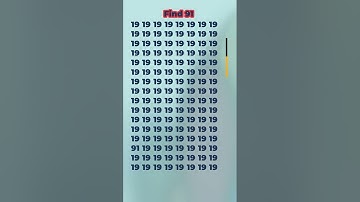 Can you find 91? #puzzle #brainteaser #numberchallenge