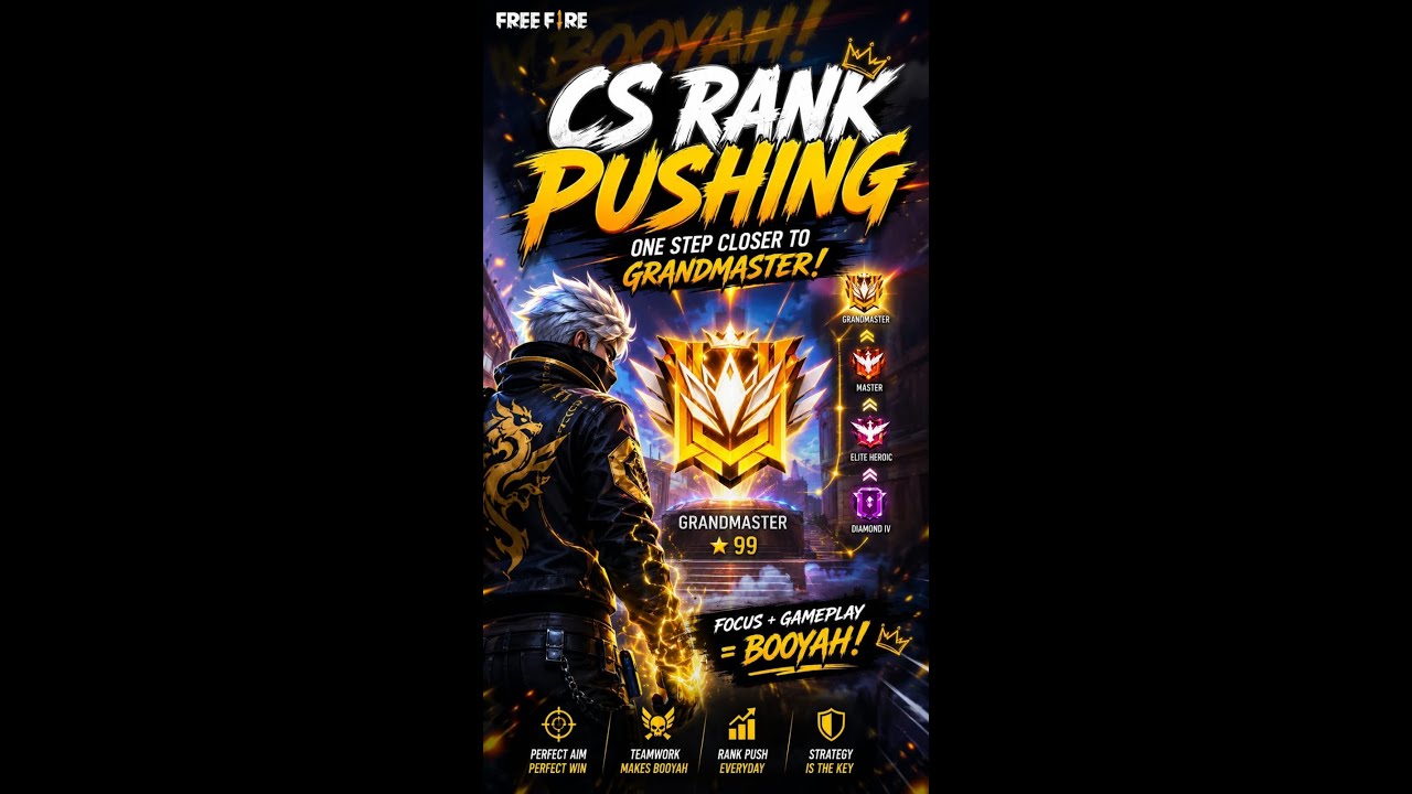 🔥 FF CS Rank Push Live | Grandmaster Grind 🚀 | Noob to Pro Gameplay