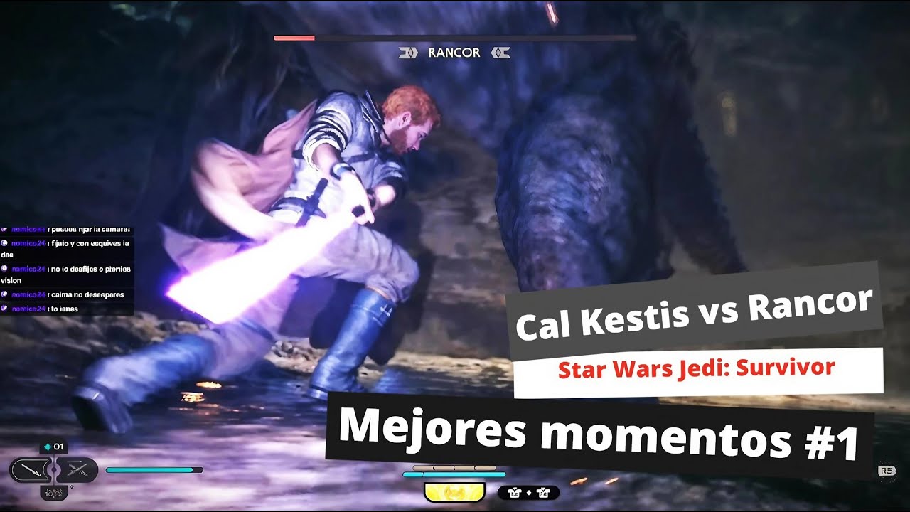 Cal Kestis vs Rancor | Mejores momentos #1 | Star Wars Jedi: Survivor ...