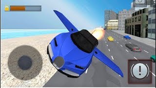 Real Flying Car Sımulator #2 Süper uçan araba - Uçan Araba oyunu, Uçan Robot Araba videosu screenshot 3