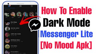 how to enable dark mode messenger lite dark mode facebook messenger lite dark mode app black screenshot 4