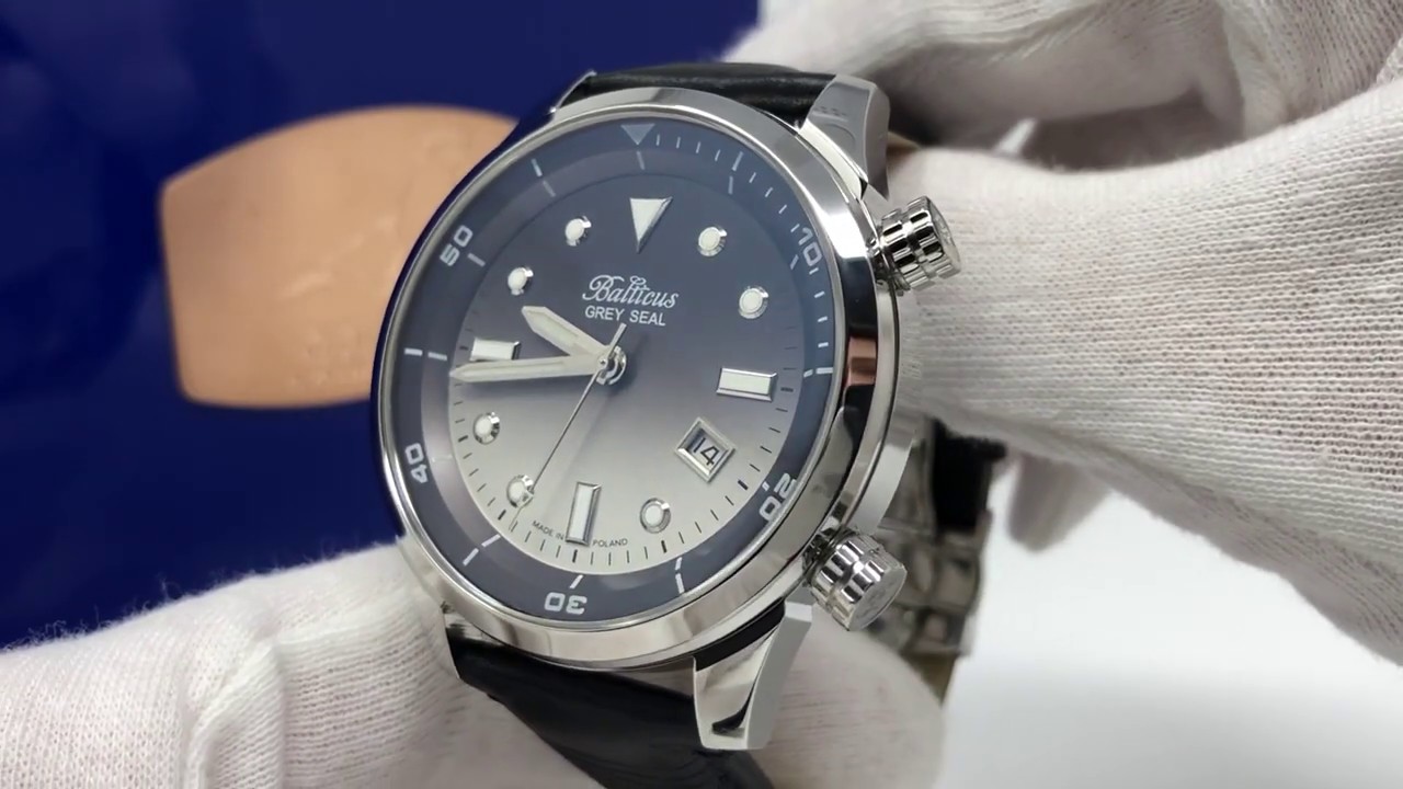 Balticus Men's Automatic Watch Grey Seal, Date Limited Edition of 100 pieces