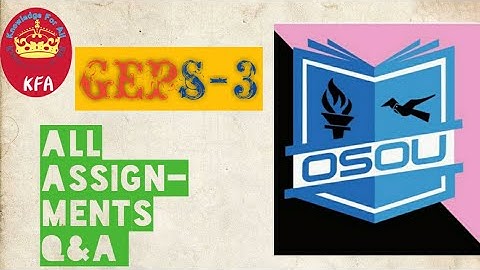 GEPS-3 || All answer Of all questions|| OSOU Sambalpur