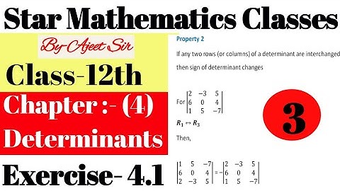 Determinants//Part-3//Class-12th//Math