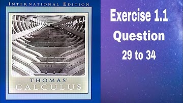 Thomas Calculus || Exercise 1.1 || Question 29 to 34 || Real Number And Real Line || Dl Calculus