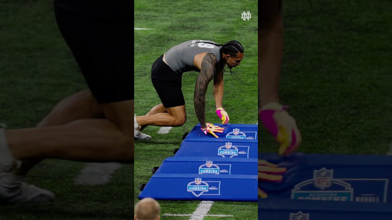 Set the tone on Day 1 at the 2024 NFL Combine 🔥 #GoIrish #shorts