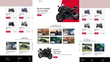 How To Make Motor Cycle Website Using HTML & CSS | Full Responsive Single Page Website  Part - 3