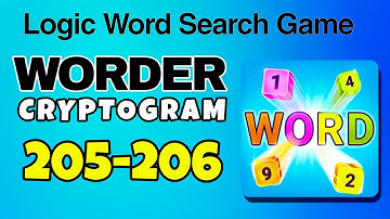 WORDER Logic Word Search Game level 205 206