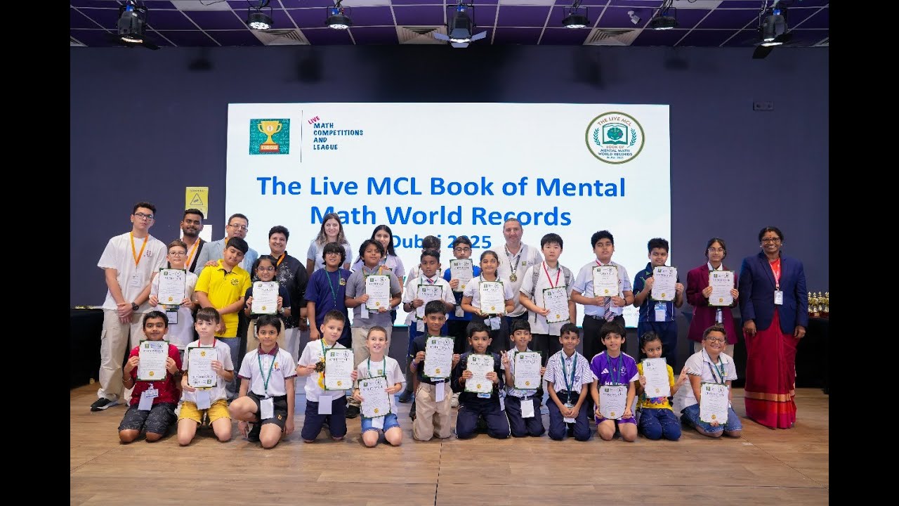 The Live MCL Book of Mental Math World Records 2025, Dubai, 2nd ...