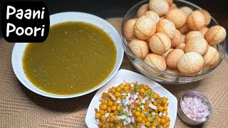 Paani Poori - Gol Gappe Recipe - Street Style Paani Poori Recipe - Ragada Curry - Powerchef Pranav