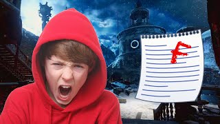 KID RAGES OVER FAILED MATH TEST (Black Ops 3 Zombies Rage) | Noobface