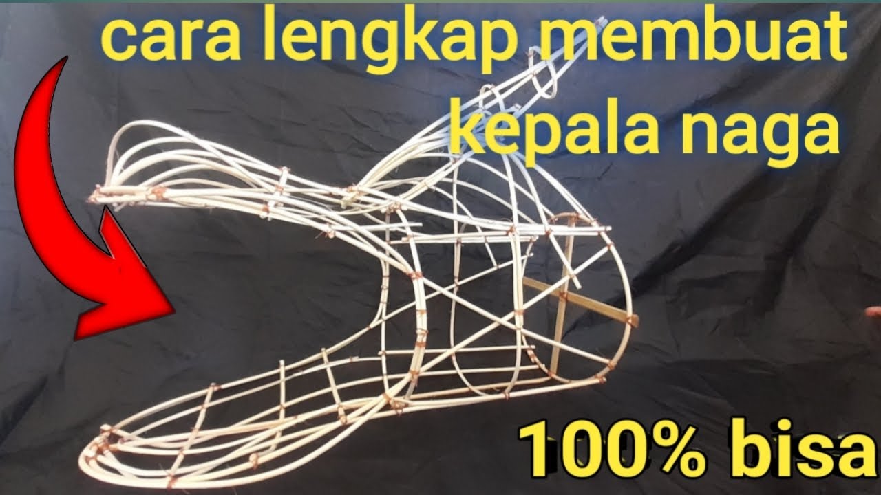 MEMBUAT KEPALA LAYANGAN NAGA DENGAN ROTAN, HASIL MANTAP‼️( TUTORIAL )#tutoriallayangan #layangan
