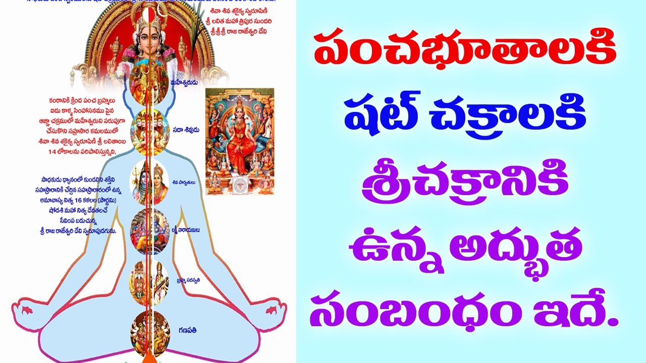 పంచభూతాలకీ, షట్ చక్రాలకీ, శ్రీ చక్రానికీ ఉన్న అద్భుత సంబంధం ఇదే..