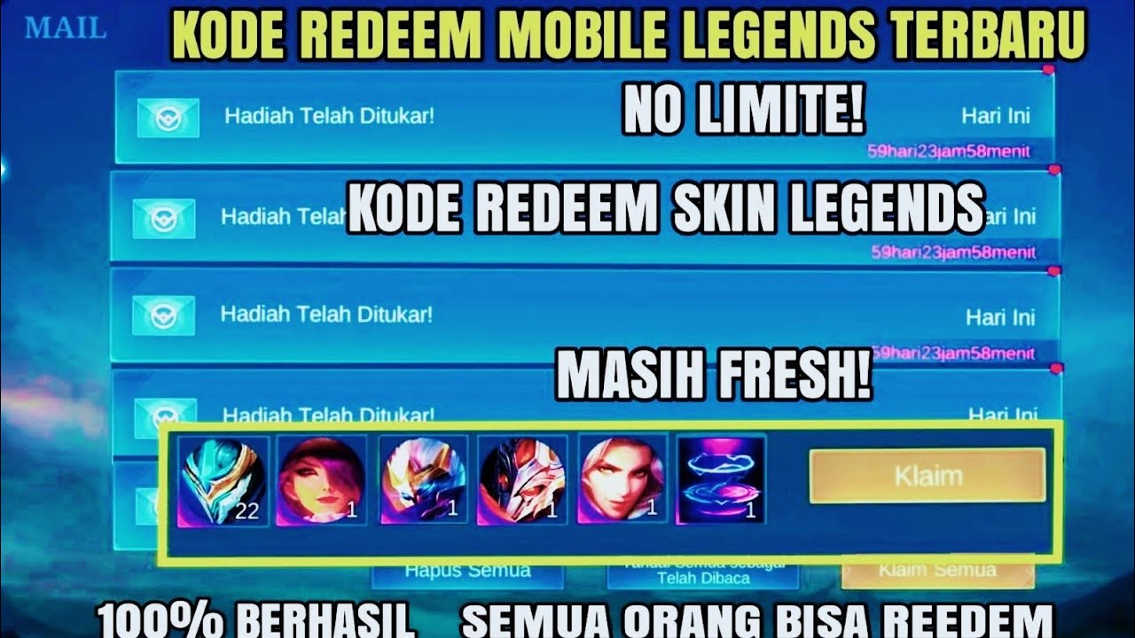 BARU RILIS! KODE REDEEM ML KODE REDEEM MOBILE LEGENDS TERBARU HARI INI ...