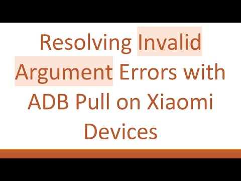 Resolving Invalid Argument